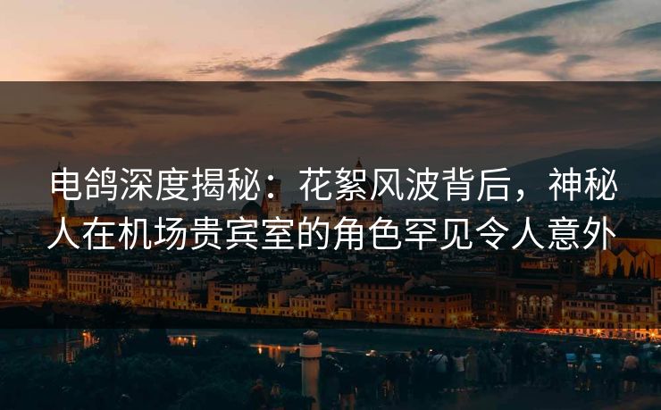 电鸽深度揭秘：花絮风波背后，神秘人在机场贵宾室的角色罕见令人意外
