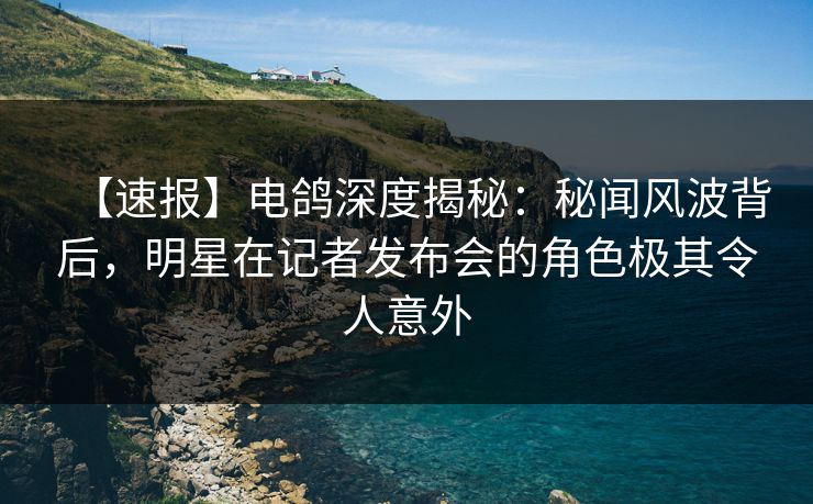 【速报】电鸽深度揭秘:秘闻风波背后,明星在记者发布会的角色极其令人意外 【速报】电鸽深度揭秘:秘闻风波背后,明星在记者发布会的角色极其令人意外
